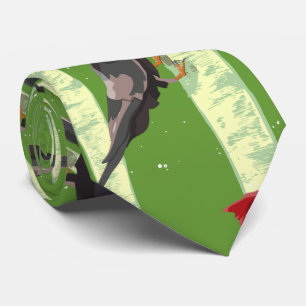 Corbata Patrón de pájaros carpinteros