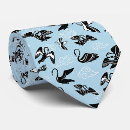 Corbata Patrón de pájaros decorativos griegos inspirados e