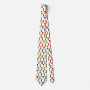Corbata Patrón de Paleta de Verano Brillante
