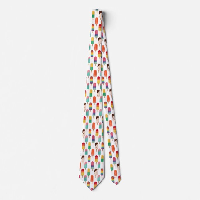 Corbata Patrón de Paleta de Verano Brillante (Anverso)