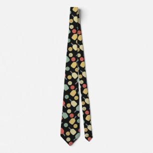 Corbata Patrón de paleta y bola del jugador de pelota
