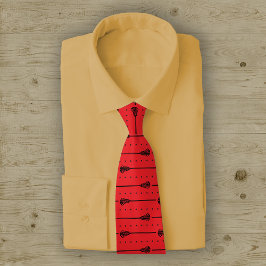 Corbata Patrón de palillos negros y líneas punteadas