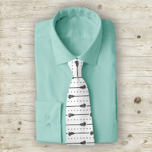 Corbata Patrón de palillos negros y líneas punteadas de la