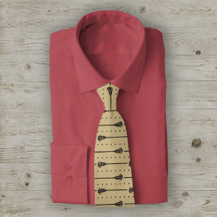 Corbata Patrón de palillos negros y líneas punteadas de la