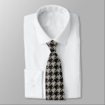 Corbata Patrón de patas de pepita clásico Gris negro<br><div class="desc">Patrón de tela verde,  elegante y clásico,  con un patrón de pepita / gallo en combinación negro y gris. Elegante corbata clásica para él.</div>