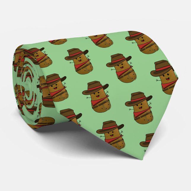 Corbata Patrón de patata vaquero (Enrollado)