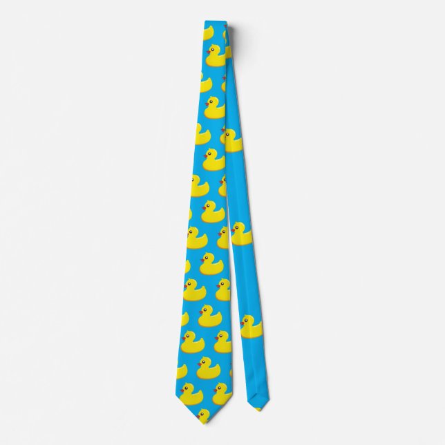 Corbata patrón de pato de caucho amarillo (Anverso)