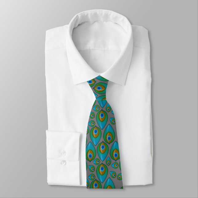 Corbata Patrón de Peacock Retro (Atado)