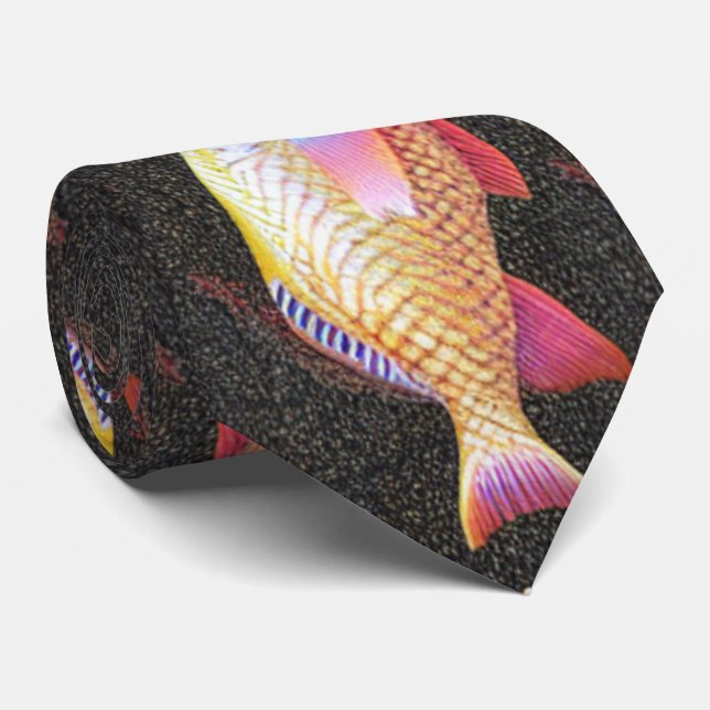 Corbata Patrón de peces (Enrollado)