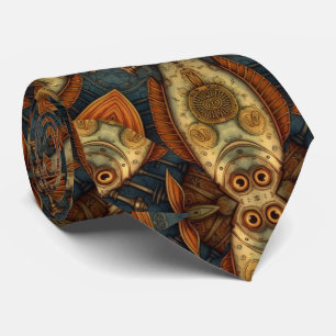 Corbata Patrón de peces steampunk