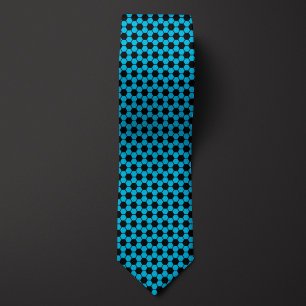 Corbata Patrón de pelota de fútbol azul cielo