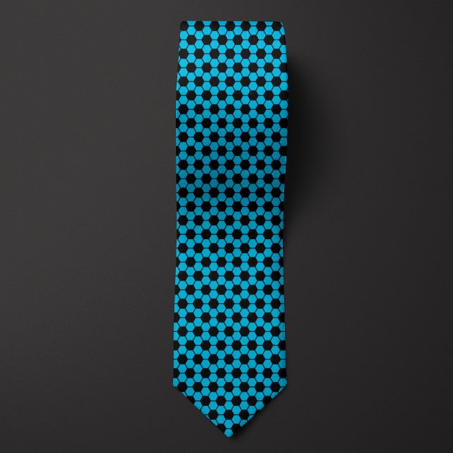 Corbata Patrón de pelota de fútbol azul cielo (Subido por el creador)