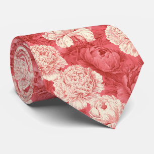 Corbata Patrón de Peonías Tío Corporativo