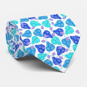 Corbata Patrón de peras decorativas azules lindas