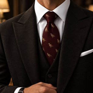 Corbata Patrón de perdiz de espina de arenque de burdeos d