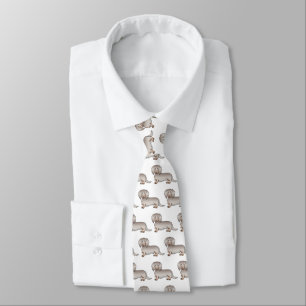 Corbata Patrón de perro Dachshund de pelo largo Isabella y
