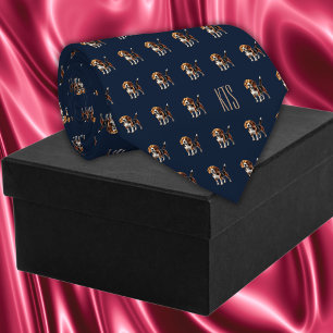 Corbata Patrón de perros Beagle Monogramado Veterinario
