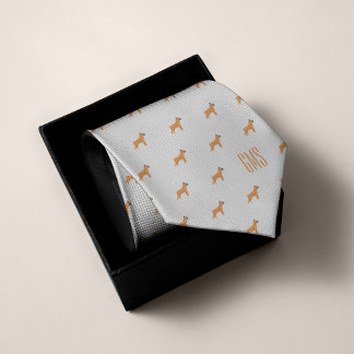 Corbata Patrón de perros Boxer Monogramado