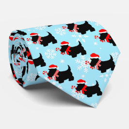 Corbata Patrón de perros escoceses navidades