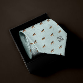 Corbata Patrón de perros pastores alemanes monogramado