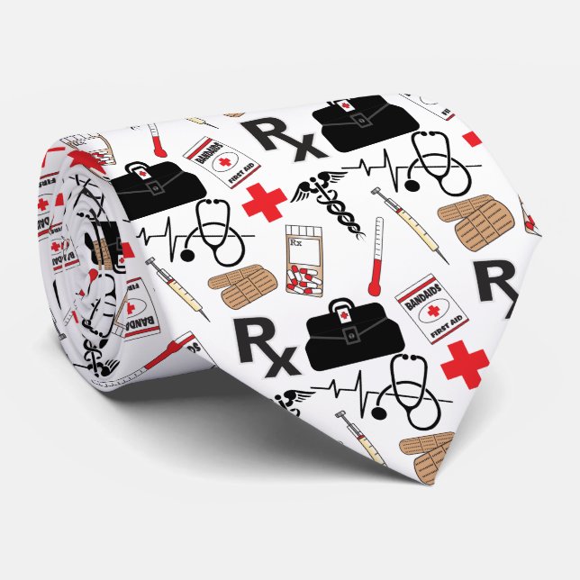 Corbata Patrón de personal de hospital (Enrollado)