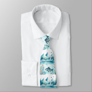 Corbata Patrón de pesca invernal retro