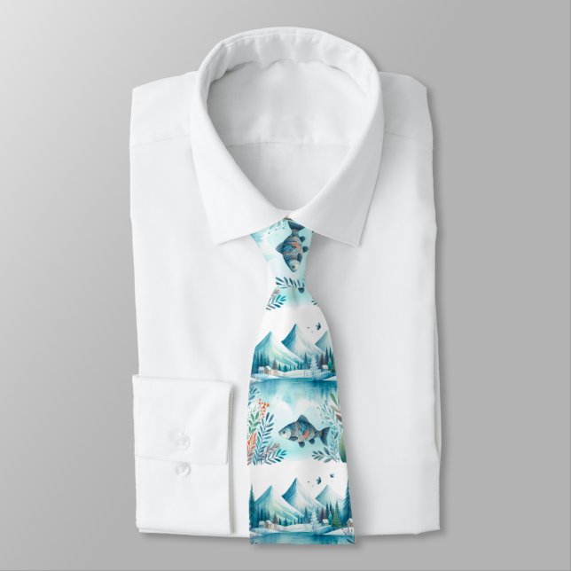 Corbata Patrón de pesca invernal retro (Atado)