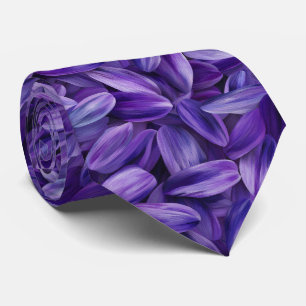 Corbata Patrón de Pétalos de Flor de Lavanda