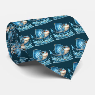 Corbata Patrón de pez de azulejos genial