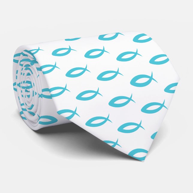Corbata Patrón de pez de Jesús (Enrollado)