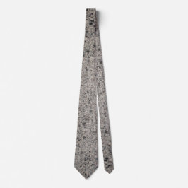 Corbata patrón de piedra moteada gris monocromático