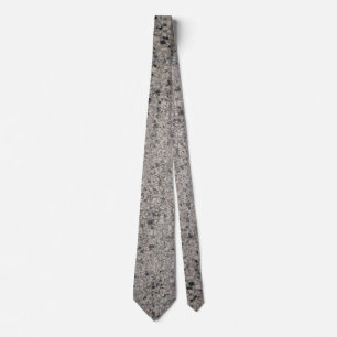 Corbata patrón de piedra moteada gris monocromo