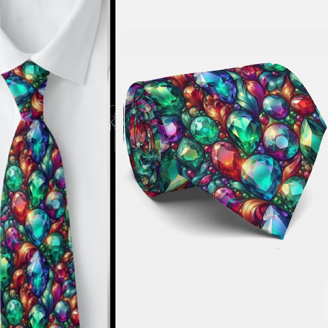 Corbata Patrón de Piedra Preciosa de Tonos de Joyas (Subido por el creador)