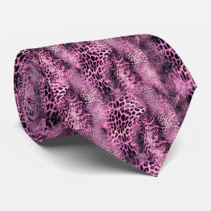 Corbata Patrón de piel de leopardo