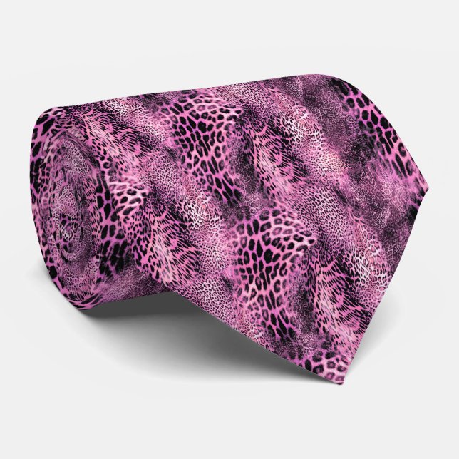 Corbata Patrón de piel de leopardo (Enrollado)