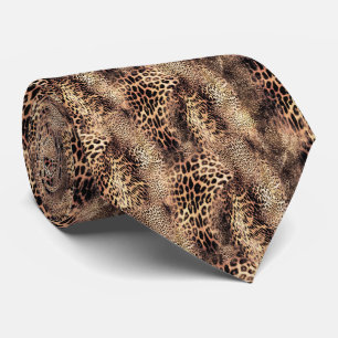 Corbata Patrón de piel de leopardo