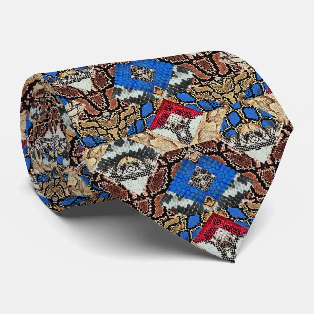 Corbata Patrón de piel de serpiente (Enrollado)