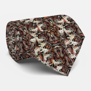 Corbata Patrón de piel de serpiente 
