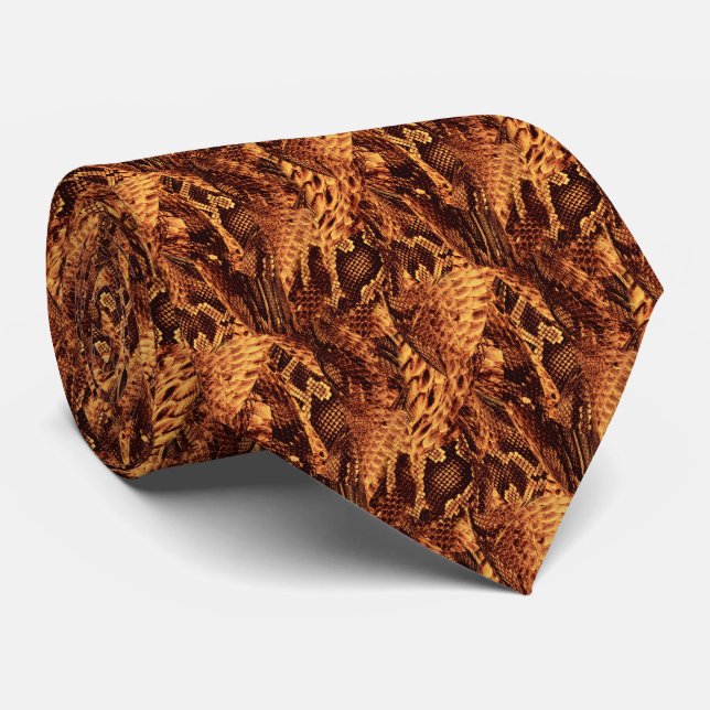 Corbata Patrón de piel de serpiente  (Enrollado)