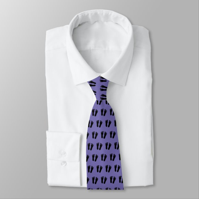 Corbata Patrón de pies podiatristas morado (Atado)