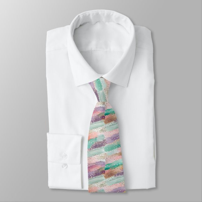 Corbata Patrón de pincel diagonal vibrante (2) (Atado)