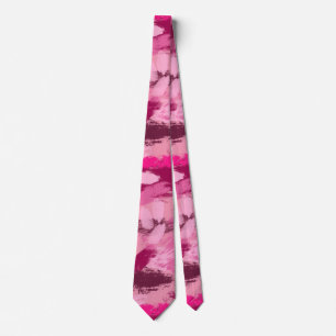 Corbata Patrón de pincel rosa