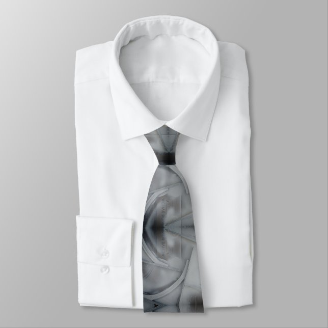Corbata patrón de pintura blanco reflejado (Atado)