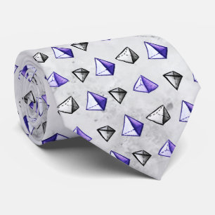Corbata Patrón de pirámide geek geométrica matemática