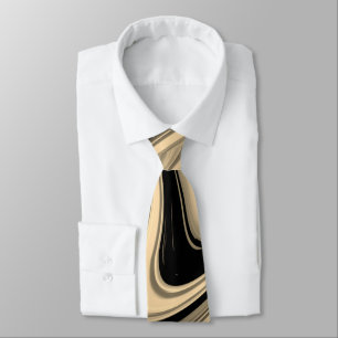 Corbata Patrón de piso negro y blanco