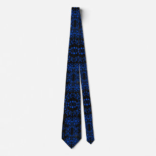 Corbata Patrón de plantas A08.b boho. Black BG
