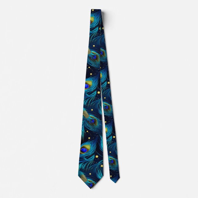 Corbata Patrón de plumas de pavo real (Anverso)