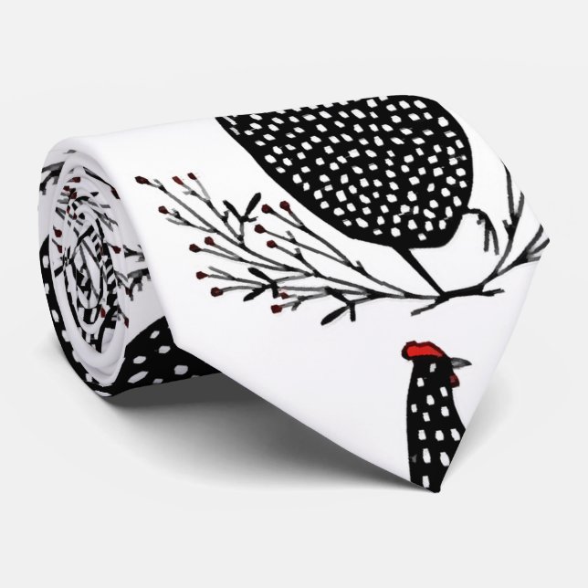 Corbata Patrón de pollo sin foco (Enrollado)