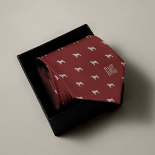 Corbata Patrón de puntas monogramado