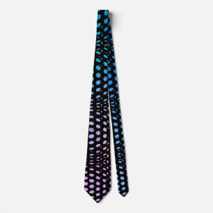 Corbata Patrón de punto azul geométrico moderno